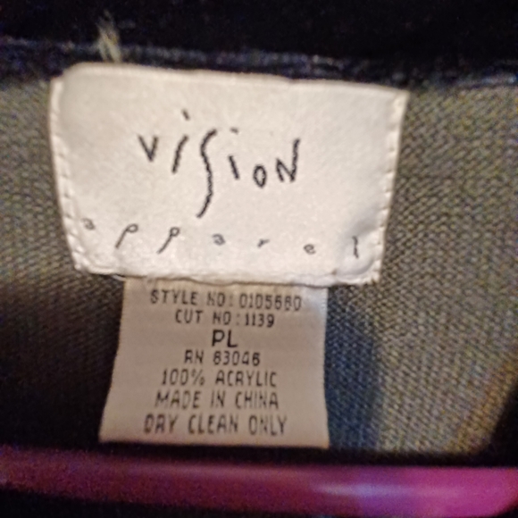 Vision apparel size petite large embroidered floral cardigan sweater - Picture 5 of 10